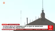 Instalan chimenea en el Vaticano para anunciar al nuevo Papa
