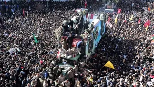 Ir&aacute;n: M&aacute;s de 50 personas mueren en estampida durante entierro de Qasem Soleimani. Foto: EFE/Video: AFP