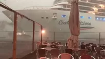 Italia: crucero gigante perdió el control en Venecia y casi choca contra yate. Foto: AFP/Video: AFP