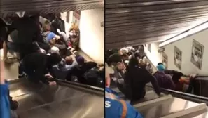 La escalera mec&aacute;nica en cuesti&oacute;n llevaba hacia una estaci&oacute;n de metro en el centro de Roma que fue cerrada al p&uacute;blico. (Foto: Captura/Video: @RBWorldorg)