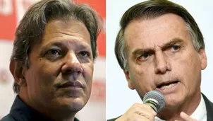 Bolsonaro y Haddad son los vencedores y al mismo tiempo los candidatos con mayor &iacute;ndice de rechazo. (Foto: AFP/Video: Canal N)