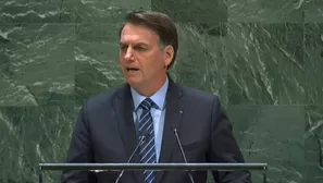 Jair Bolsonaro niega en la ONU que la Amazonia sea "un patrimonio de la humanidad". Foto y video: AFP