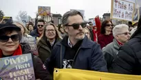 Joaquin Phoenix en la protesta. Foto: AFP/Video: Canal N