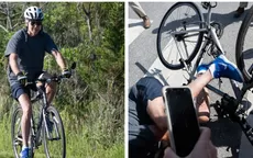 Joe Biden se cae de su bicicleta durante paseo por la playa  - Noticias de bicicletas