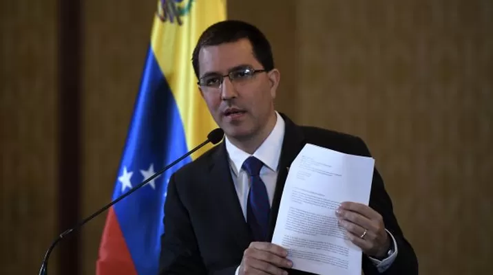 Jorge Arreaza: Estados Unidos quiere que Venezuela sea territorio de guerra con Rusia y China. Foto: AFP Jorge Arreaza: Estados Unidos quiere que Venezuela sea territorio de guerra con Rusia y China. Foto: AFP