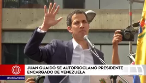 Juan Guaidó, presidente interino de Venezuela. Foto: captura de TV