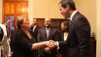 Juan Guaidó y Michelle Bachelet en Caracas, Venezuela. Foto: Presidencia Venezuela