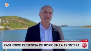 Kast exige presencia de Boric en la frontera. Foto y video: AN