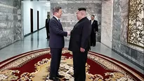 Kim Jong-Un y Moon Jae-In. Foto: AFP