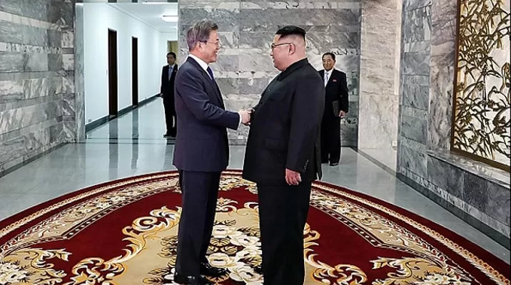 Kim Jong-Un y Moon Jae-In. Foto: AFP Kim Jong-Un y Moon Jae-In. Foto: AFP