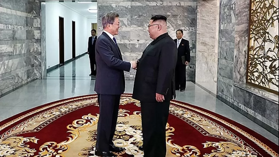 Kim Jong-Un y Moon Jae-In. Foto: AFP