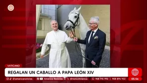 Le regalan un caballo al papa León XIV y será subastado. Foto y video: América Noticias