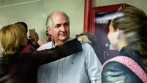 Antonio Ledezma en Colombia. Foto: AFP