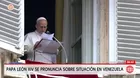 León XIV pide paz y respeto a los derechos humanos en Venezuela