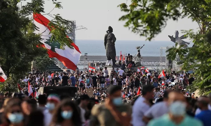 Líbano Decenas De Miles Protestan En Beirut Un Año Después De La