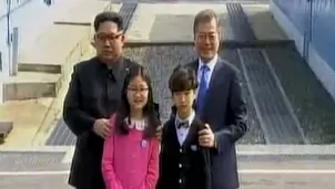 Encuentro entre Kim Jong-un y Moon Jae-in. Foto: captura de TV