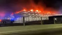 Incendio en aeropuerto de Londres. Foto y video: Canal N