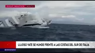 Lujoso yate se hunde frente a las costas del sur de Italia