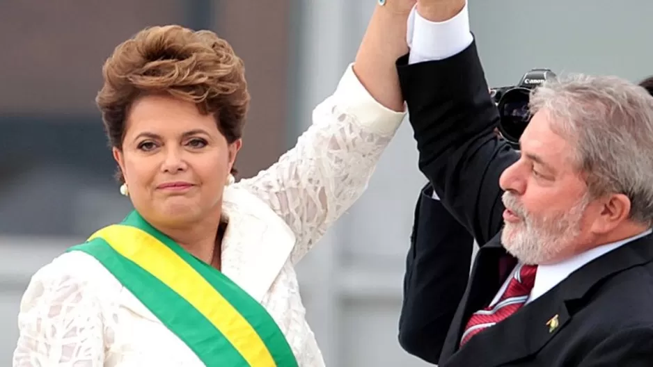 Dilma Rousseff y su antecesor Lula Da Silva. (Foto: Twitter)