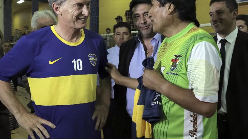 Mauricio Macri y Evo Morales. (Vía: AFP)