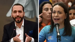 María Corina Machado recibe apoyo de Nayib Bukele. Foto y video: Canal N/Andina