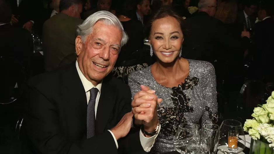 Mario Vargas Llosa y Isabel Presyler. (Vía: AFP)