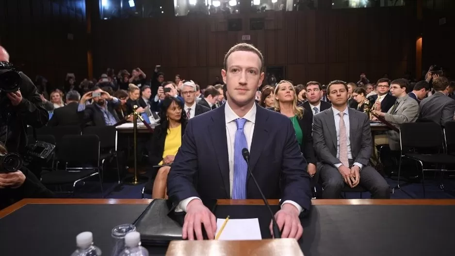 Mark Zuckerberg testifica ante el Congreso de EE.UU. Foto: AFP