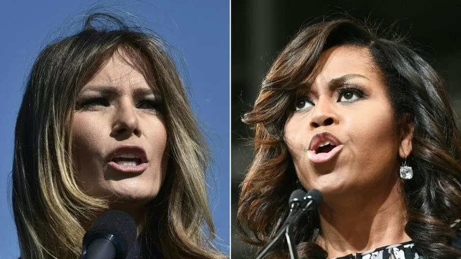 Melania Trump y Michelle Obama. (Vía: AFP)