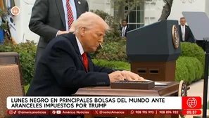 Mercados globales caen por alza de aranceles de Trump. Foto y video: América TV