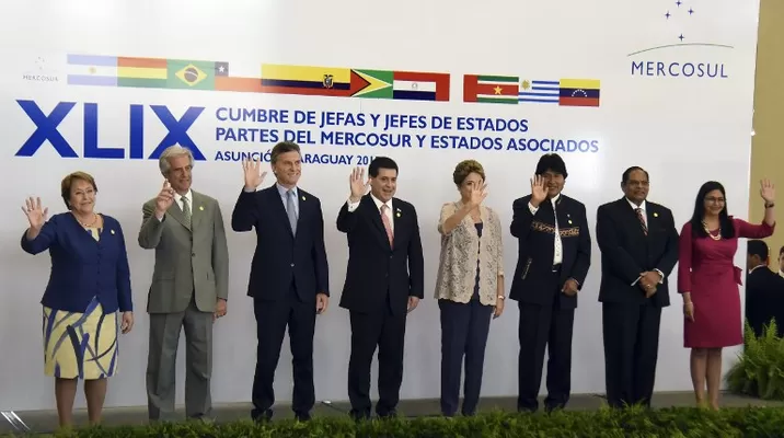 Mandatarios de los Estados miembros del Mercosur. Foto: AFP Mandatarios de los Estados miembros del Mercosur. Foto: AFP