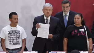 El presidente de M&eacute;xico, Andr&eacute;s Manuel L&oacute;pez Obrador (AMLO) firm&oacute; un decreto para crear la Comisi&oacute;n de la Verdad que investigue la desaparici&oacute;n de los 43 estudiantes de la Escuela de Ayotzinapa. (Foto: AFP)