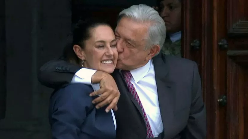 México: AMLO recibió en Palacio Nacional a la presidenta electa, Claudia Sheinbaum