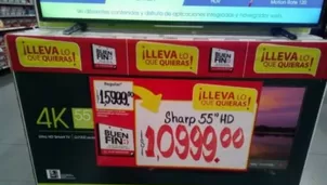 M&eacute;xico: por error de empleado Walmart vende televisores de 55 pulgadas a US$54. (Foto: Captura/Video: Francisco Sandoval)