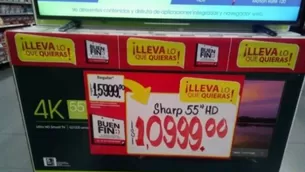 M&eacute;xico: por error de empleado Walmart vende televisores de 55 pulgadas a US$54. (Foto: Captura/Video: Francisco Sandoval)