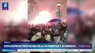 México: estallido de pirotecnia en fiesta dejó 10 muertos