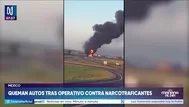 México: incendian vehículos tras operación contra el narcotráfico