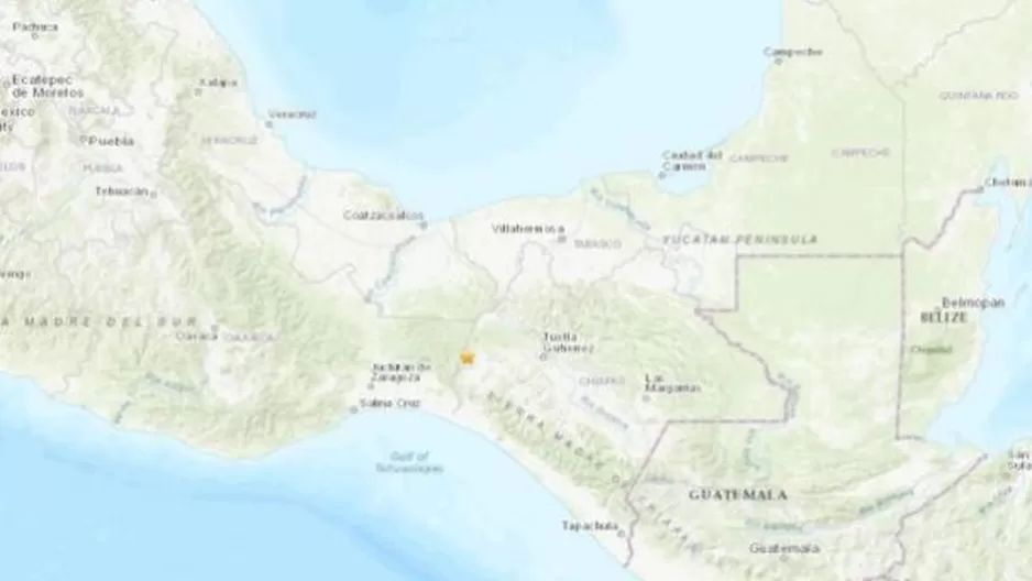 El movimiento provocó que entraran en funcionamiento las alertas sísmicas en Chiapas. (Foto: USGS) El movimiento provocó que entraran en funcionamiento las alertas sísmicas en Chiapas. (Foto: USGS)
