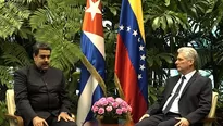 Díaz-Canel estrenó con Maduro actividad internacional. Video: AFP