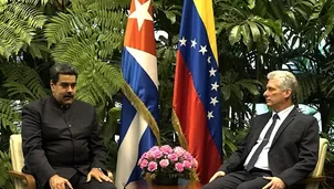 Díaz-Canel estrenó con Maduro actividad internacional. Video: AFP