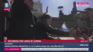 Milei fue atacado con piedras durante caravana en Argentina