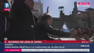 Javier Milei fue atacado con piedras en Lomas de Zamora