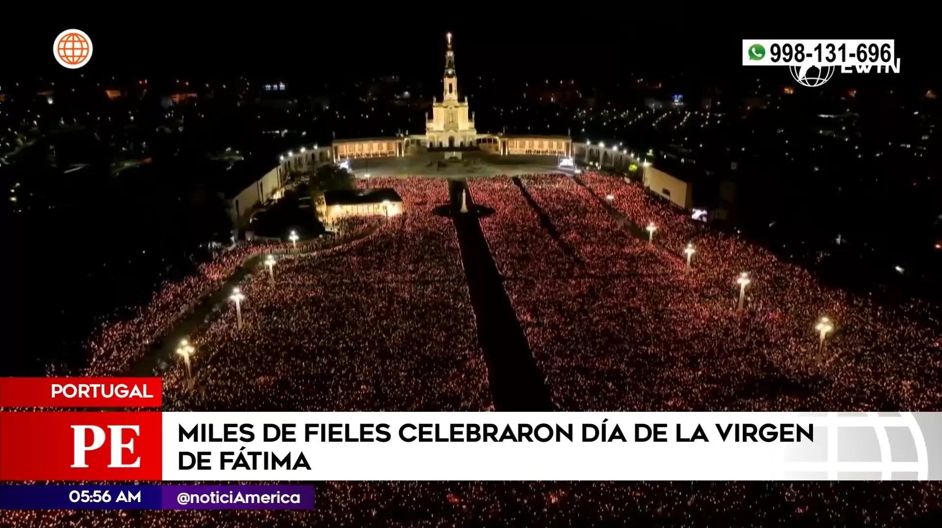 Miles de fieles llegaron al Santuario ubicado en Portugal | Imagen: América Noticias