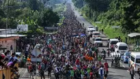 La caravana recorri&oacute; m&aacute;s de 700 km desde la hondure&ntilde;a San Pedro Sula, de donde partieron el 13 de octubre. (Foto: AFP/Video: AFP)