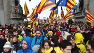 Miles de independentistas catalanes marchan en Bruselas