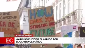 Miles marcharon en todo el mundo por el cambio climático. Foto y video: América Noticias