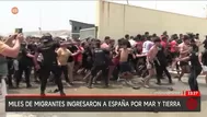 Miles de Migrantes ingresaron a España por mar y tierra