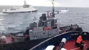 El video registra c&oacute;mo la armada de Rusia impact&oacute; contra el buque de Ucrania. (Foto: Captura/Video: @AvakovArsen)