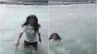 Mujer muere ahogada en India mientras grababa video con su hija