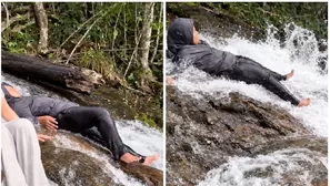 Mujer muere al resbalarse en cascada / @intel_nova