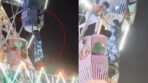 Mujer queda colgada en juego mecánico y se salva de morir / Instagram